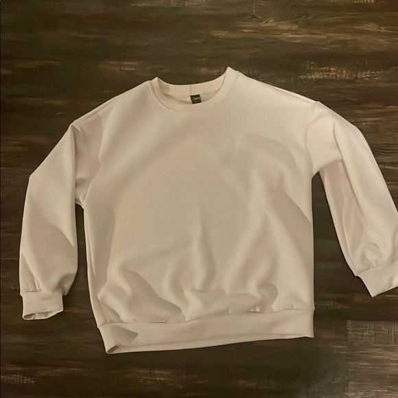 Cream Casual Crewneck Sweatshirt - Picture 1 of 6